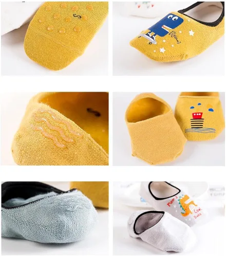 Miniatura 7 de Toddler Non Skid No Show Socks - Low Cut Anti Slip Grip Slippers for Baby Kids Boys Girls 10 Pairs