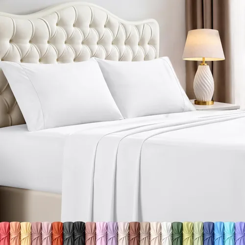 Miniatura 78 de Juego de sábanas King de Utopia Bedding – 4 piezas de sábanas para cama tamaño King, microfibra suave y transpirable, incluye 1 sábana bajera, 1