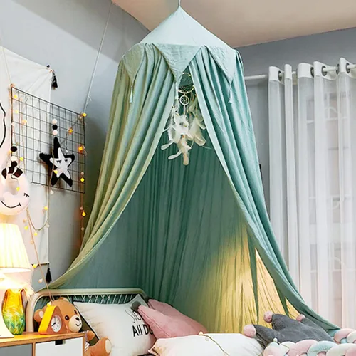 Miniatura 10 de Toldo de cama para niños, cortina de cama para niñas, decoración de habitación, casa colgante, castillo, rincón de lectura, toldo de ensueño