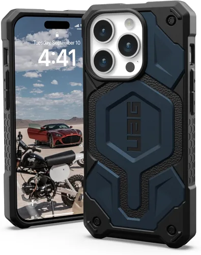 Miniatura 15 de URBAN ARMOR GEAR UAG Funda [Versión Actualizada] Compatible con Funda para iPhone 15 Pro de 6.1" Monarch Pro Negro Imán Integrado Compatible