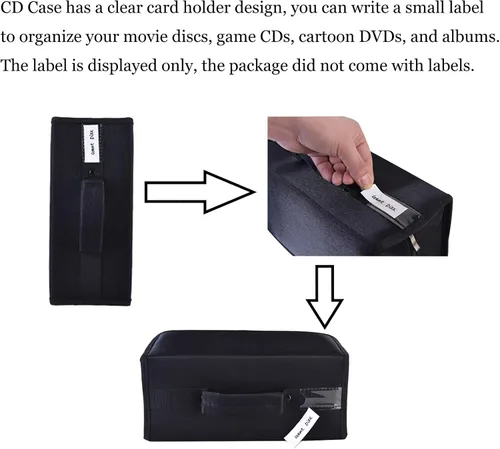 Miniatura 5 de alavisxf xx Funda para CD, funda de nailon para DVD de capacidad 160, soporte para CD, organizador de almacenamiento de discos portátil para el auto