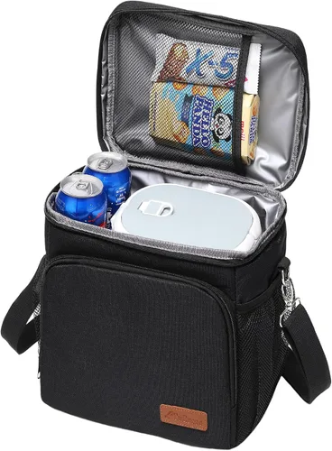 TuErcao Bolsa térmica aislada 6/24 latas plegable a prueba de fugas con lados blandos para el auto, hielera portátil plegable pequeña para playa,