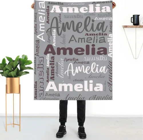 Miniatura 12 de Mantas personalizadas con nombre para niños, mantas de bebé personalizadas para niñas y niños con nombre, mantas de bebé personalizadas con nombre
