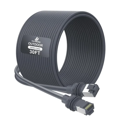 Miniatura 14 de Cable Starlink Gen3 de 20 pies, cable V3 estándar para exteriores para kit Starlink, núcleo de cobre 100% puro 26AWG, impermeable, cable
