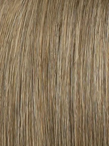 Miniatura 2 de Top of Head Topper Color R1416T Tostado con mantequilla – Extensiones de pelo con clip Tru2Life resistente al calor sintético monofilamento base