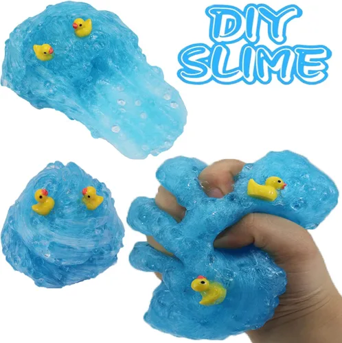 Miniatura 4 de Encantador limo azul crujiente con cuentas de pecera, súper suave y antiadherente, ideal para regalos de cumpleaños para niñas y niños, regalos de 1