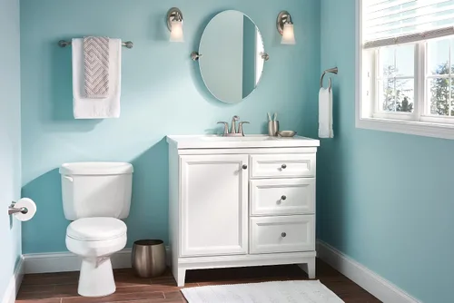 Miniatura 3 de Moen Graeden Spot Resist - Grifo de baño central de níquel cepillado de 2 manijas y 4 pulgadas