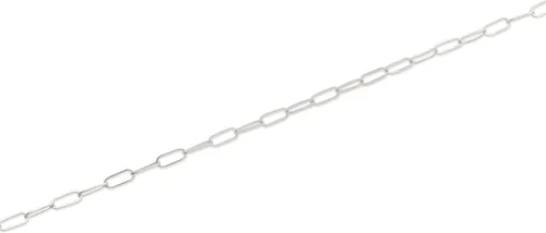 Miniatura 3 de Collar de eslabones con clip de papel de oro blanco de 14 quilates de 0.118in, Metal