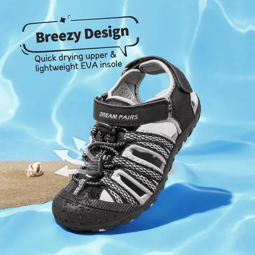 Miniatura 3 de DREAM PAIRS Sandalias deportivas de verano para niños y niñas, para senderismo, playa, casual, puntera cerrada, ajustable, multicolor, para niños