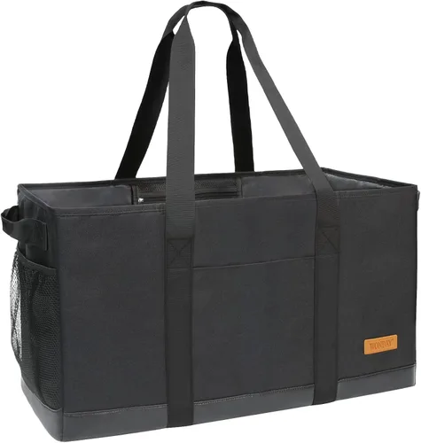 Miniatura 11 de WONDAY Portador de Bolsa de Compras Reutilizable Extra Grande de Pie con Asa, Treinta y Una Bolsa Utilitaria Plegable para Compras y Playa Verde