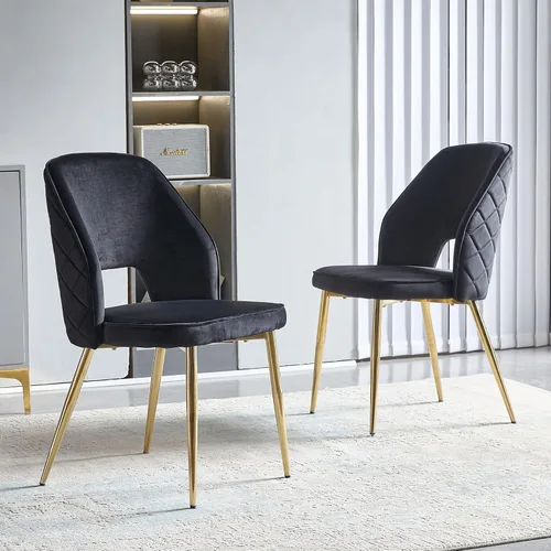 Miniatura 17 de Homedot Juego de 2 sillas de comedor, sillas de cocina modernas para el hogar, silla tapizada para sala de estar, silla lateral única con respaldo