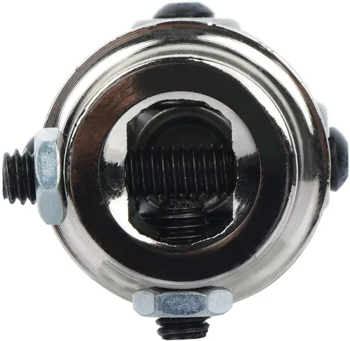 Miniatura 7 de cciyu Juntas de dirección cromadas 11/16-36 Spline X 3/4 DD U-Joint Eje 3.268 in Cromado