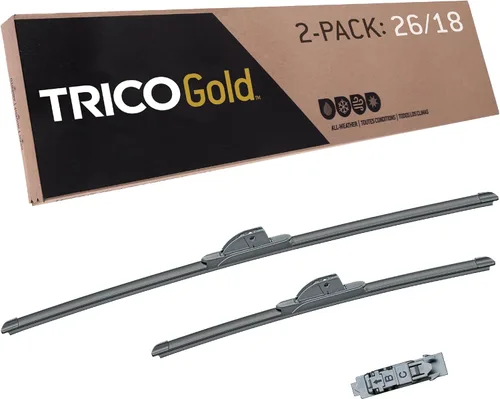Miniatura 18 de TRICO Gold 21" + 19" Juego de 2 limpiaparabrisas de repuesto automotriz de primera calidad, limpiaparabrisas de haz para lado del pasajero