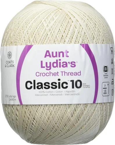 Miniatura 21 de Aunt Lydia Classic Crochet - 3 unidades de 350y/1,049.9 ft - Natural