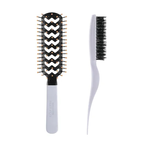 Miniatura 8 de Cricket Amped Up - Cepillo de pelo de goma para estilistas, mujeres y hombres, ideal para peinar bordes, cerdas de nailon y jabalí, Blueberry Bash