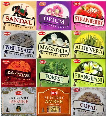 Miniatura 7 de Hem 12 cajas surtidas de conos de incienso, (120 en total), fragancia natural para habitaciones aromáticas, incienso removedor de olores