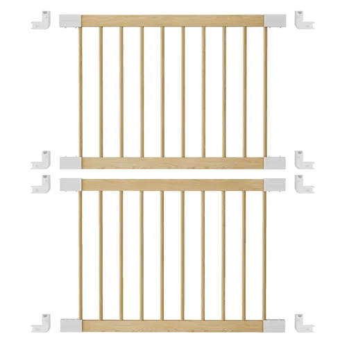 Corralito de madera para bebés, 2 paneles separados, corralito grande para bebés y niños pequeños, centro de actividades plegable para interiores,