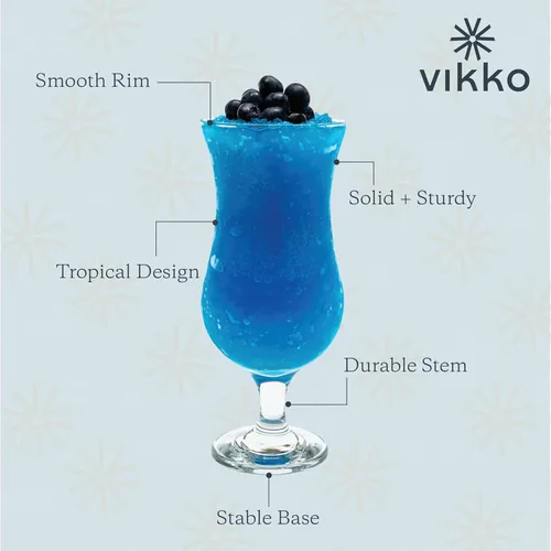 Vikko Vasos Hurricane, juego de 12 vasos de piña colada, juego de vasos de cóctel de 13.25 onzas, vidrio de fiesta duradero apto para lavavajillas