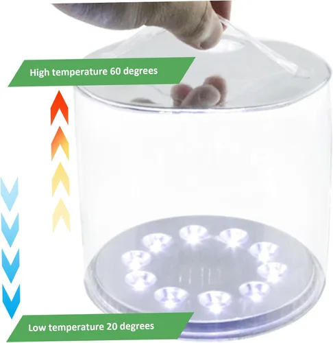 Miniatura 5 de Linterna solar inflable, 2 faroles solares impermeables con LED blancos, lámpara solar portátil plegable con asa para campamento, senderismo
