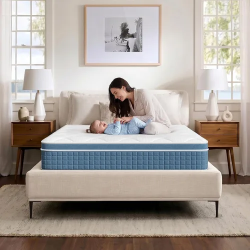 Miniatura 7 de Vesgantti 8 Inch Twin Mattress, Cooling Hybrid Mattress in a Box with Pocket Spring & Memory Foam, Medium Firm Mattress for Back Pain Relief