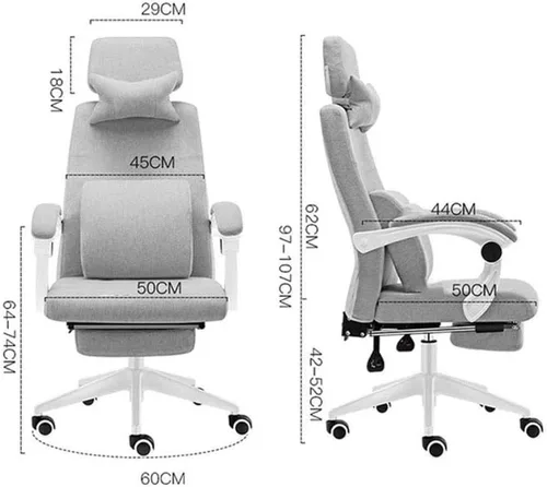 Miniatura 2 de Silla de ocio de moda minimalista Silla de computadora Silla giratoria Silla de oficina de algodón y lino