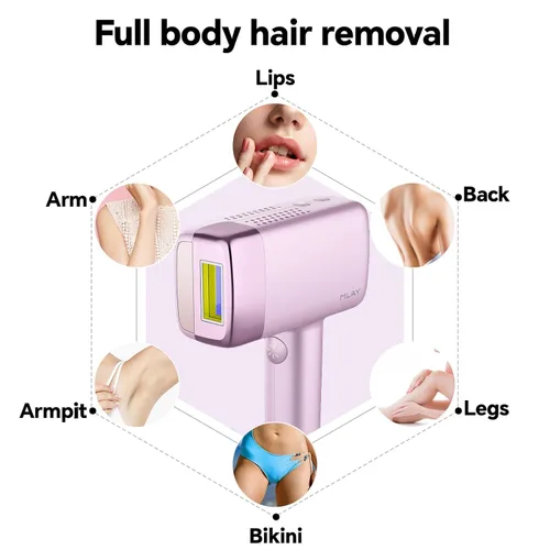 Miniatura 4 de MLAY Depilación láser IPL, dispositivo de depilación con enfriamiento de hielo, depilación sin dolor para mujeres y hombres, depilación permanente