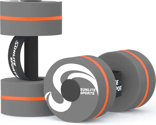 Miniatura 2 de Sunlite Sports Water Weights Pool Exercise Dumbbells, Water Aerobic Equipment, High-Density EVA-Foam Dumbbell with Handle Strip, Aqua Therapy, Pool