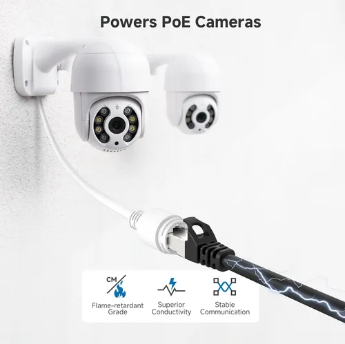 Miniatura 7 de Cable Matters Paquete de 5 cables Ethernet Cat 6A blindados cortos sin enganches de 10 Gbps, cable Cat 6A, cable Cat6A, cable Ethernet, negro