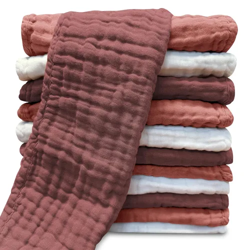 Paños de muselina para eructos para bebé, 100% algodón, para unisex, niño, niña - Grandes 20" x 10", productos esenciales para recién nacidos, ultra