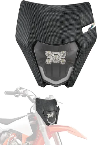 Miniatura 8 de JFG RACING - Kit de faro delantero LED universal para la mayoría de motocicletas, motocross, enduros, minimotos, supermotos CR CRF XR YZ YZF XC XCF