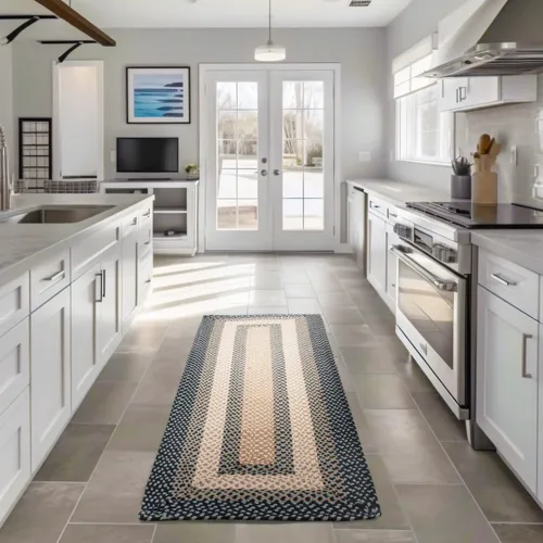 Miniatura 38 de Super Area Rugs Alfombra Trenzada Estilo Granja de 20x30 Pulgadas - Alfombra de Algodón Natural Suave para Baño, Cocina, Entrada - Alfombra Tejida