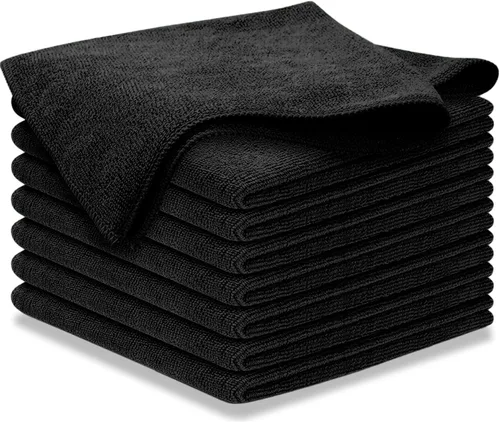 Miniatura 29 de USANOOKS Paño de limpieza de microfibra, 8 piezas de 12 x 11 pulgadas, alto rendimiento, 1200 lavados, toallas ultra absorbentes, tejido de suciedad