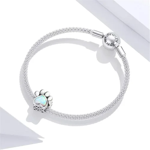 Miniatura 3 de BISAER Pulsera contra el mal de ojo de plata de ley 925, abalorios de cristal azul, dije de mano Hamsa para pulsera Pandora