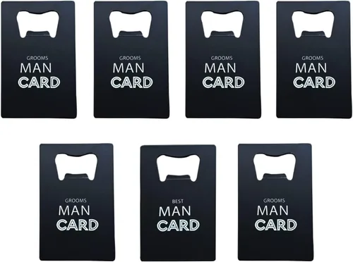 Paquete de 7 abrebotellas, caja de regalo de padrinos de boda, abrebotellas personalizado, regalos de fiesta, regalos de boda para hombres, regalos