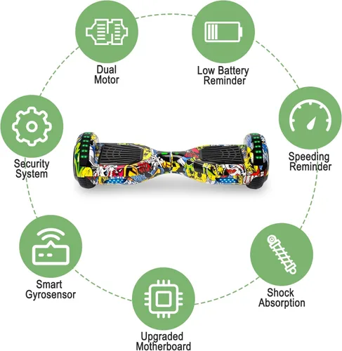 Miniatura 8 de Accesorio de Asiento para Patinete, Patinete con Go Kart para Niños, Chicos, Niñas, Adultos, con Luces LED Coloridas, Bluetooth A-6.5 Graffiti