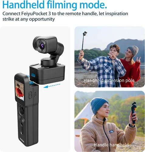 Miniatura 4 de Feiyu Pocket 3 Kit Cámara de Vlog Manual 4K Estabilización de Imagen de Gimbal de 3 Ejes 1/2.3" CMOS 4K60fps 1080P 120fps Ángulo Ultra