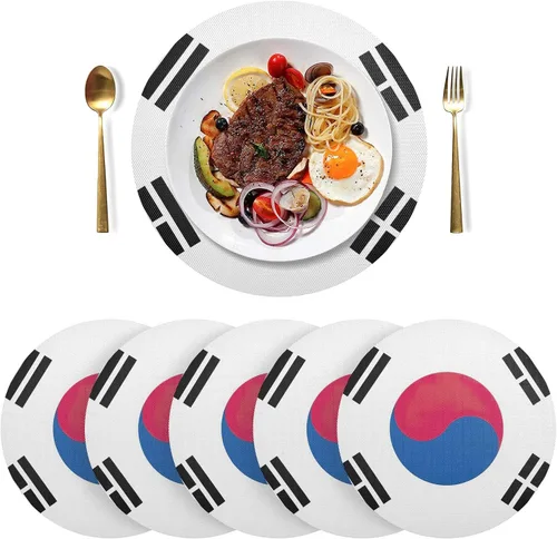 Miniatura 19 de Agender Pride Flag Round Placemats 15 Inch Seasonal Table Mats Decorative Table Mats for Home Kitchen Holiday Decoration