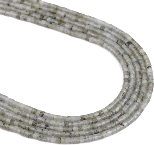 Miniatura 26 de BEADIA Cuentas Espaciadoras de Jade Amarillo Natural en Forma de Tapa, Cuentas Semipreciosas Sueltas para Hacer Joyas con Encuadernación, 4mmx2mm