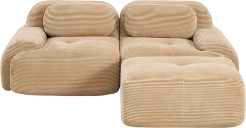 Miniatura 29 de Sofá modular sin hueso comprimido de espuma viscoelástica de 117 pulgadas, sofás seccionales grandes de 3 plazas para sala de estar, sofá modular
