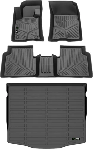 Miniatura 23 de HAFIDI® - Tapetes para auto con almacenamiento debajo del asiento, para todo clima, antideslizantes, de elastómero termoplástico, para la primera