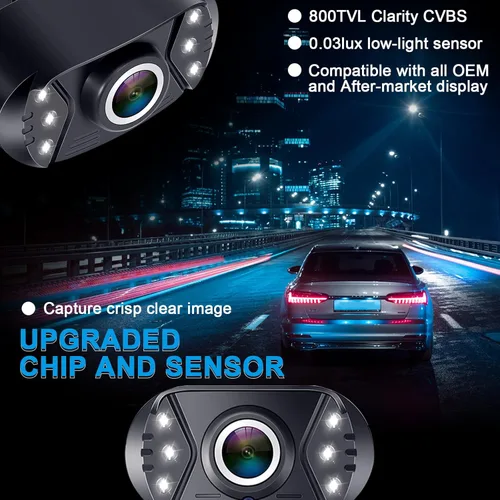 Miniatura 2 de Cámara de respaldo HD 1080P para automóviles, visión nocturna, gran angular de 170°, impermeable, fácil instalación, imagen clara para camiones