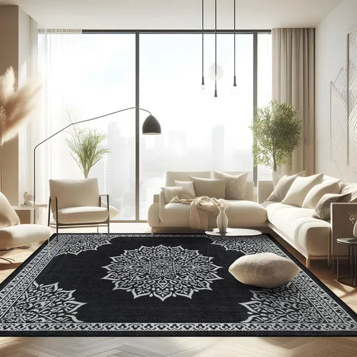 Miniatura 69 de CAMILSON Alfombra para exteriores, alfombras modernas para patios interiores y exteriores, tapetes de cocina y pasillo, alfombra lavable para porche