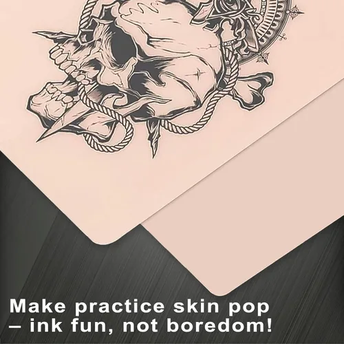 Miniatura 6 de 10 piezas de piel falsa para tatuajes mejoradas (0.059 pulgadas de grosor), piel de práctica premium, más gruesa y más realista que 0.049 pulgadas