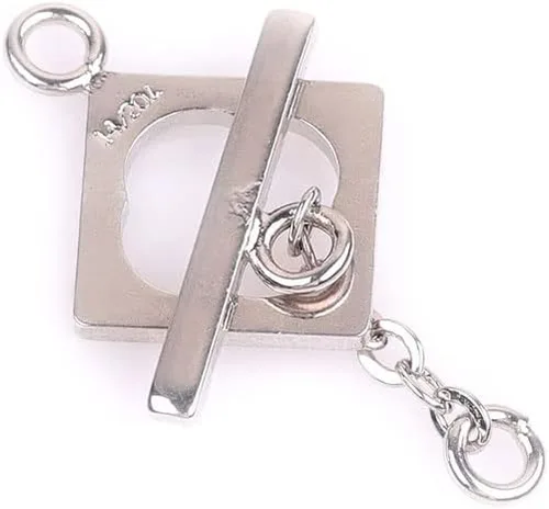 Miniatura 13 de JOE FOREMAN Cierre de joyería de palanca relleno de oro amarillo de 14 quilates para hacer manualidades, collares, pulseras (0.591 in)