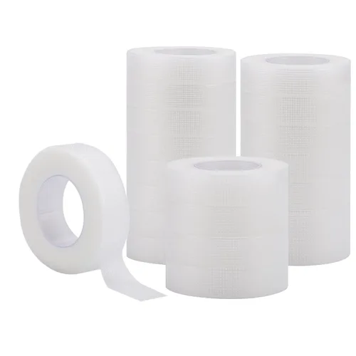 20 rollos de cinta médica de microporos de polietileno para extensiones individuales de pestañas, cinta debajo de los ojos para extensiones de