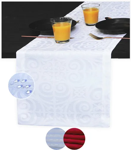 Miniatura 10 de Camino de mesa negro de 36 pulgadas, bufanda impermeable para aparador, camino de mesa de café para exteriores, elegantes caminos de mesa