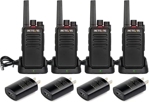 Retevis Walkie Talkies RT68 para adultos, radios de 2 vías de largo alcance, manos libres, batería de 1200 mAh, walkie talkie portátil recargable