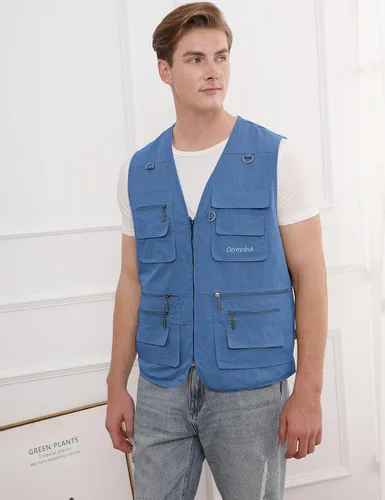 Miniatura 2 de Gihuo - Chaleco de pesca para hombre, con bolsillos, para viajar, ir de safari o practicar tiro