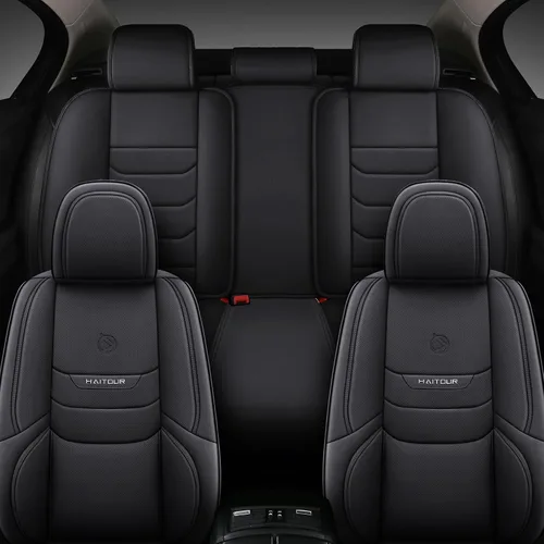 Miniatura 2 de Fundas de asiento de automóvil de cuero de cobertura completa de ajuste universal para automóviles, sedanes, camiones, SUV, protector de asiento