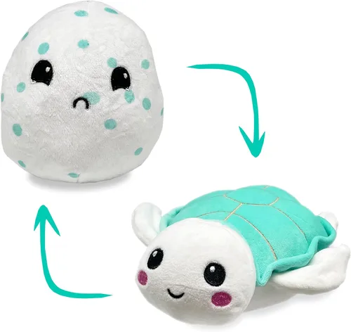 Miniatura 11 de Peluche reversible de pollo a huevo Feliz + triste Muestra tu estado de ánimo Peluche para aliviar el estrés de 7 pulgadas
